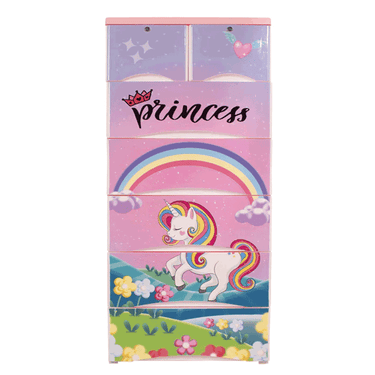 KIDS & BABIES STORAGE HOME BOX - 6 DRAWERS - UNICORN